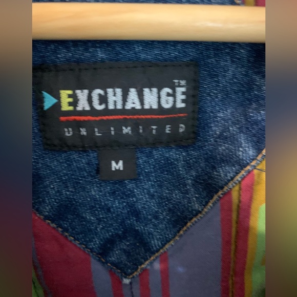 Vintage 80’s 90’s Exchange Unlimited Western Quilted Denim Bomber Jacket M - Picture 8 of 8